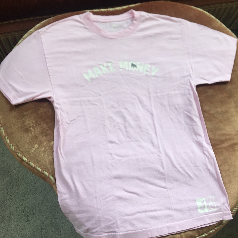 Jasper Dolphin Make Money Pink t shirt